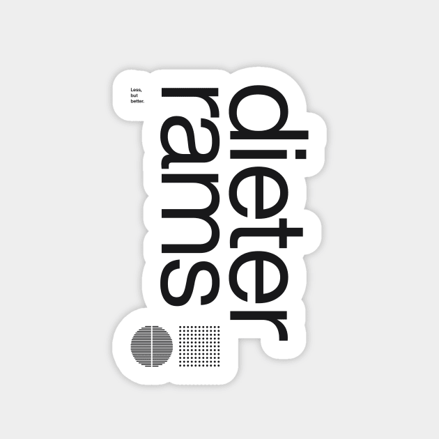 Dieter Rams - Less but Better Design Sticker by sub88